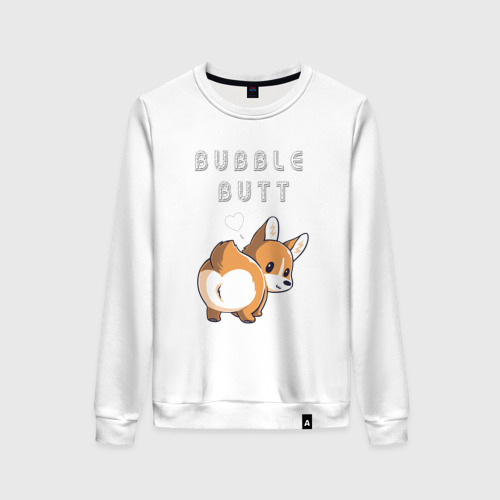 Женский свитшот хлопок Bubble butt, цвет белый