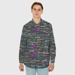 Мужская рубашка oversize 3D Web разработчик - фото 2