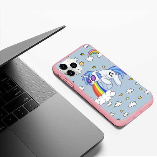 Чехол для iPhone 11 Pro Max матовый Винил Скрэтч, цвет баблгам - фото 5