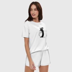 Женская пижама с шортиками хлопок Тоторо под зонтом - фото 2