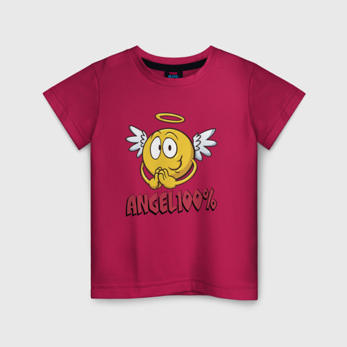 Детская футболка хлопок Angel 100%, цвет маджента