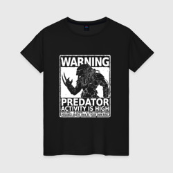 Женская футболка хлопок Predator хищник