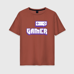 Женская футболка хлопок Oversize Gamer Twitch