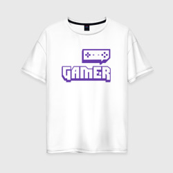 Женская футболка хлопок Oversize Gamer Twitch