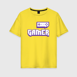 Женская футболка хлопок Oversize Gamer Twitch