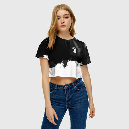 Женская футболка Crop-top 3D JUVENTUS - фото 3