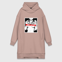 Платье-худи хлопок Waifu material