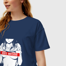 Женская футболка хлопок Oversize Waifu material - фото 2