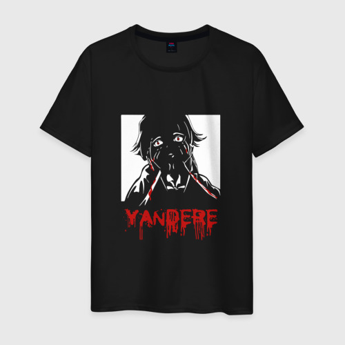 Мужская футболка хлопок YANDERE, цвет черный