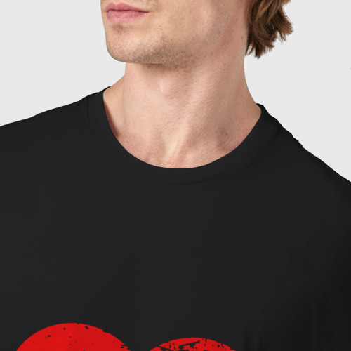 Мужская футболка хлопок YANDERE LOVE, цвет черный - фото 6