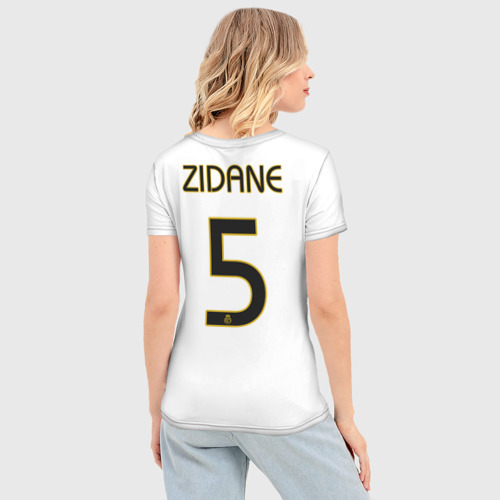 Женская футболка 3D Slim Зидан Реал Ретро, цвет 3D печать - фото 4