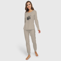 Женская пижама с лонгсливом хлопок Семейство Сусуватари - фото 2