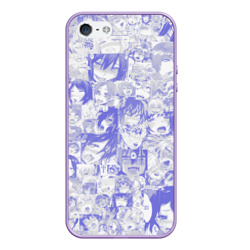 Чехол для iPhone 5/5S матовый Ahegao blue