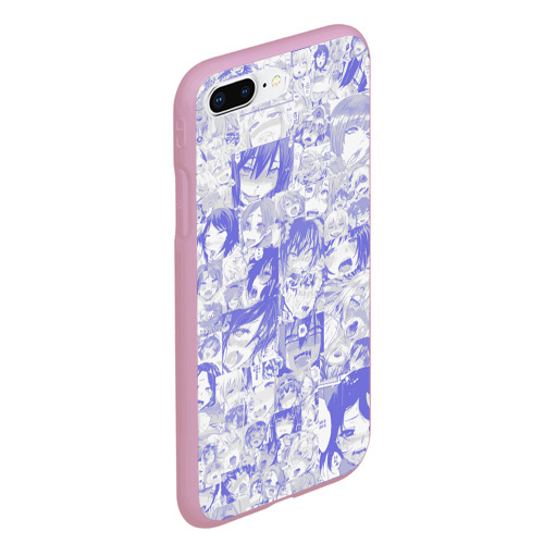 Чехол для iPhone 7Plus/8 Plus матовый Ahegao blue, цвет розовый - фото 3