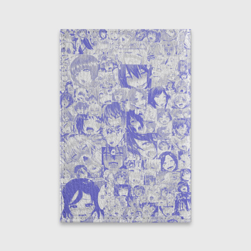 Обложка для паспорта матовая кожа Ahegao blue, цвет бирюзовый - фото 2