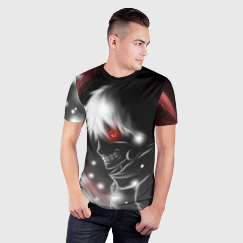 Мужская футболка 3D Slim ТОКИЙСКИЙ ГУЛЬ, цвет 3D печать - фото 3
