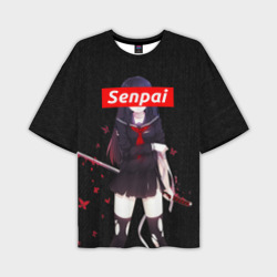 Мужская футболка oversize 3D Сенпай - senpai