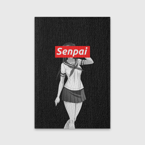 Обложка для паспорта матовая кожа СЕНПАЙ - SENPAI, цвет оранжевый