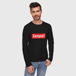 Мужской лонгслив хлопок Сенпай - senpai - фото 2