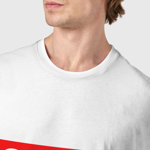 Мужская футболка хлопок Сенпай - senpai, цвет белый - фото 6