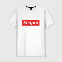 Мужская футболка хлопок Slim Сенпай - senpai
