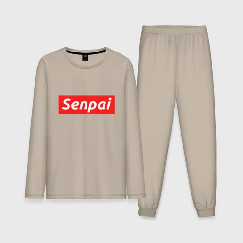 Мужская пижама с лонгсливом хлопок Сенпай - senpai