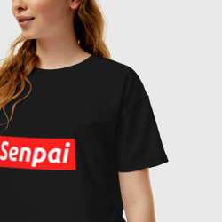 Женская футболка хлопок Oversize Сенпай - senpai - фото 2