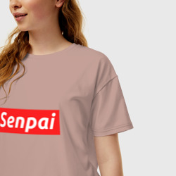 Женская футболка хлопок Oversize Сенпай - senpai - фото 2