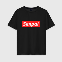 Женская футболка хлопок Oversize Сенпай - senpai