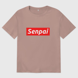 Женская футболка хлопок Oversize Сенпай - senpai