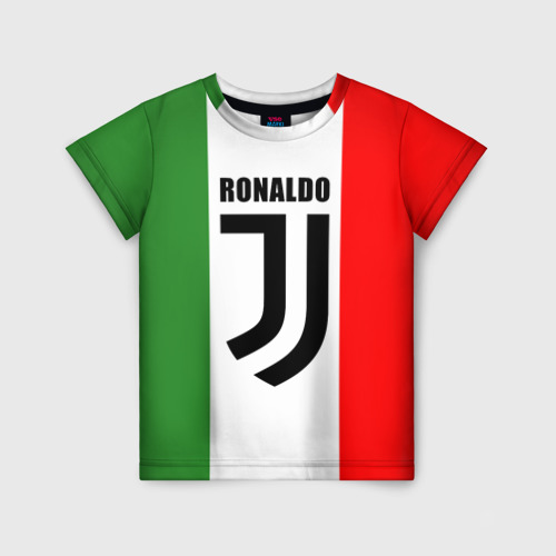 Детская футболка 3D Ronaldo Juventus Italy, цвет 3D печать