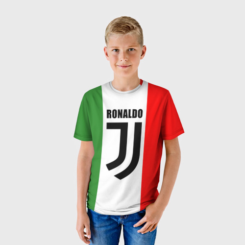 Детская футболка 3D Ronaldo Juventus Italy, цвет 3D печать - фото 3