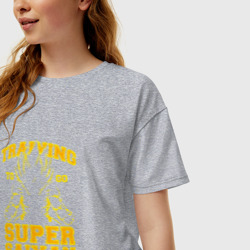 Женская футболка хлопок Oversize Super saiyan - фото 2