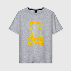 Женская футболка хлопок Oversize Super saiyan