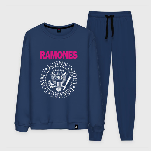 Мужской костюм хлопок Ramones, цвет темно-синий