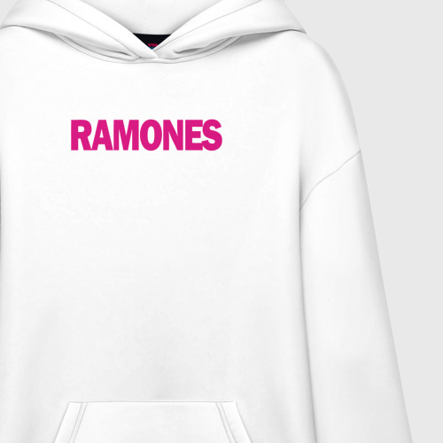 Худи SuperOversize хлопок Ramones, цвет белый - фото 3