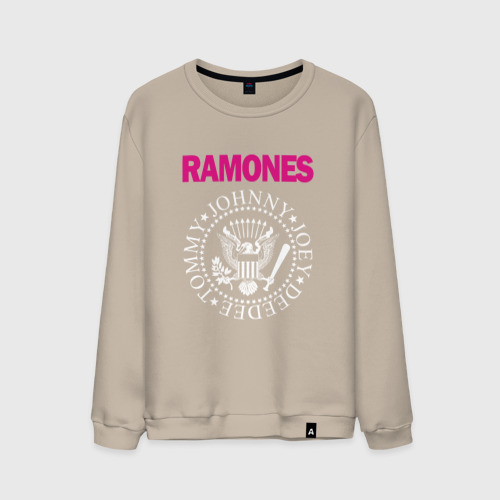 Мужской свитшот хлопок Ramones, цвет миндальный