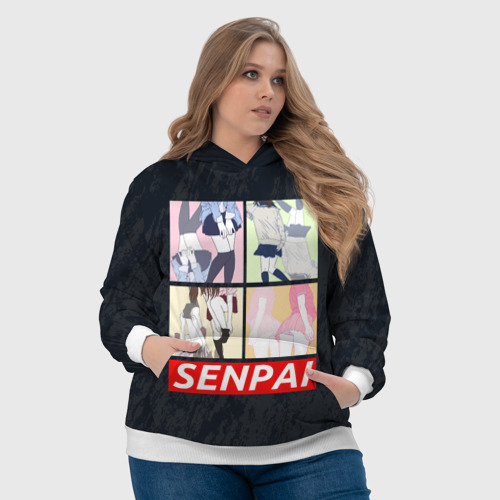 Женская толстовка 3D СЕНПАЙ - SENPAI, цвет 3D печать - фото 6