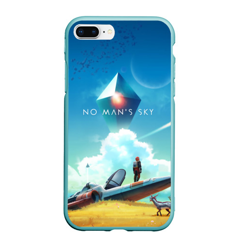 Чехол для iPhone 7Plus/8 Plus матовый с принтом No Man’s Sky - Atlas Rises, вид спереди #2
