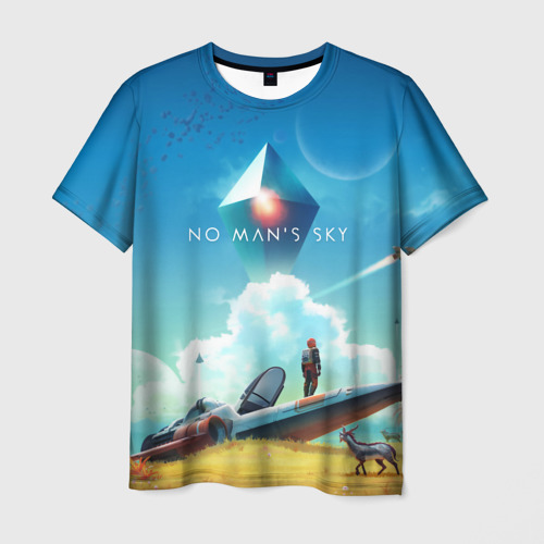 Мужская футболка с принтом No Man’s Sky - Atlas Rises, вид спереди №1