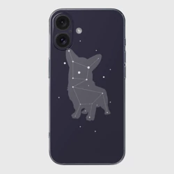 Чехол для iPhone 16 силиконовый с защитой камеры Корги