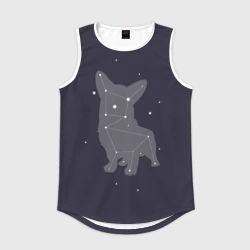 Мужская спортивная майка 3D Корги