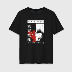 Женская футболка хлопок Oversize Токийский гуль