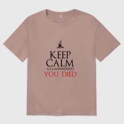 Женская футболка хлопок Oversize Aaaannndddd died meme