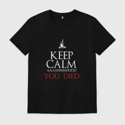Мужская футболка хлопок Aaaannndddd you died meme