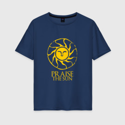 Женская футболка хлопок Oversize Praise the Sun