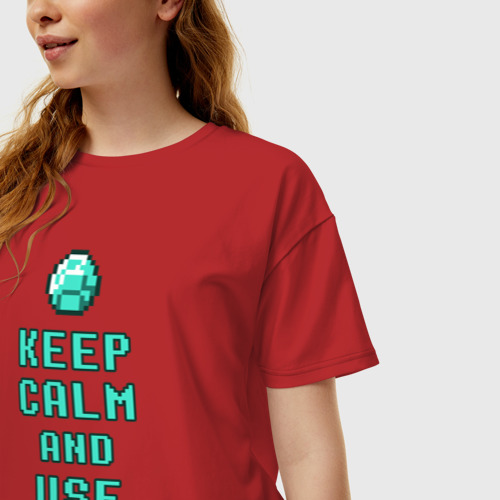 Женская футболка хлопок Oversize с принтом Minecraft Майнкрафт, фото на моделе #1