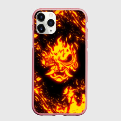 Чехол для iPhone 11 Pro Max матовый Cyberpunk 2077 samurai самураи