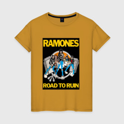 Женская футболка хлопок Ramones