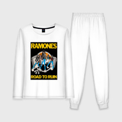 Женская пижама с лонгсливом хлопок Ramones